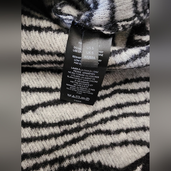 $198 NWT MAEVE Anthropologie Lambs Wool Knit Coat Cardigan S/M Oversized Thick - Picture 10 of 14